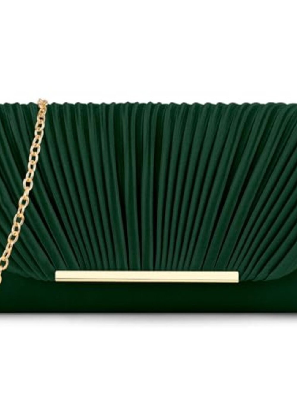 Milan Cloth Clutch Purse with Magnetic Closure and Removable Chain for Women